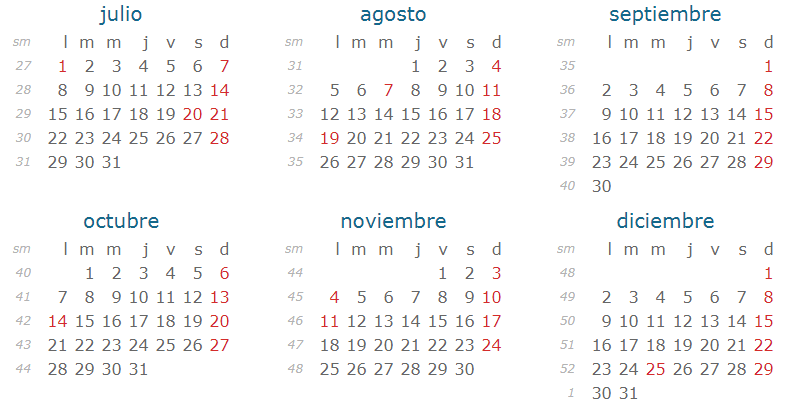 Colombia 2019 calendario con festivos