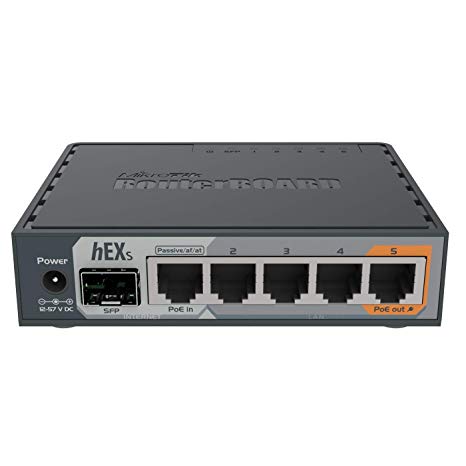 hEX S RouterBoard RB760iGS puertos