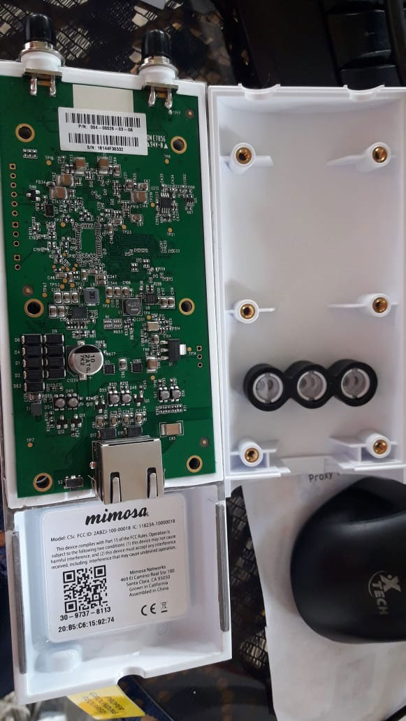 mimosa c5c interior destapado componentes electronico