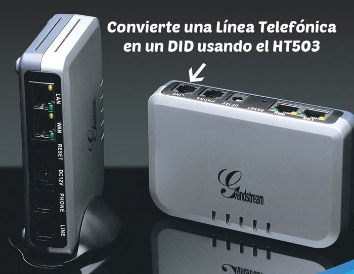 como convertir una linea telefonica en un did usando un HT503