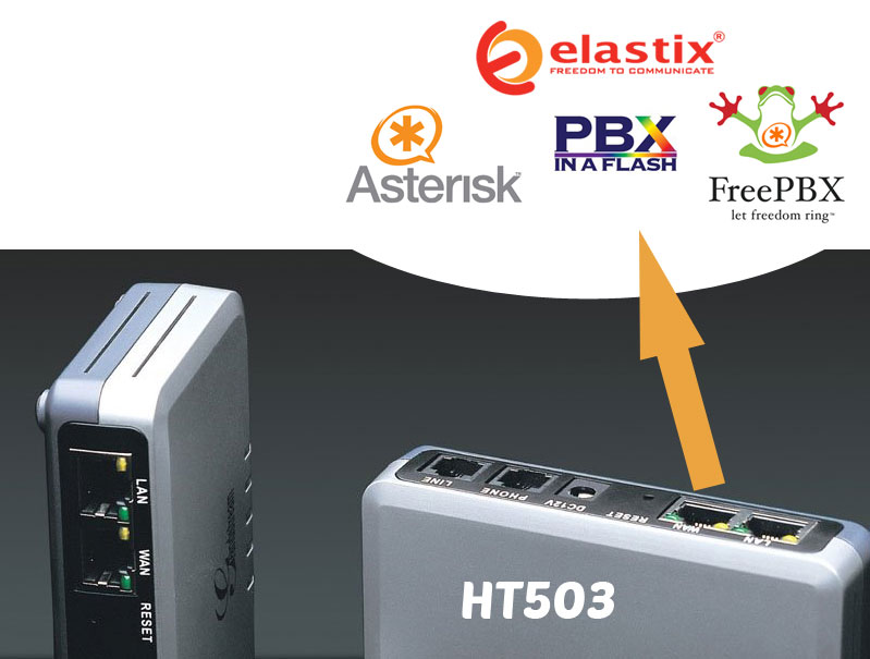 configurar grandstream ht503 para desviar llamadas a servidor voip asterisk freepbx elastix piaf