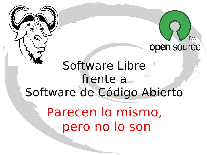 software libre frente a software de cdigo abierto